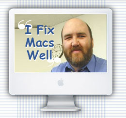 Photo of Lee Maxwell in iMac icon.
